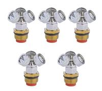 1/2 "（DN15） Bulles de brumisation de pulvérisation en laiton Tête d'irrigation agricole Toole d'atomiseur pour les paysages jardinages （Pack de 5） Span-shaped three-jet filter 5 pièces