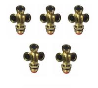 1/2 "（DN15） Bulles de brumisation de pulvérisation en laiton Tête d'irrigation agricole Toole d'atomiseur pour les paysages jardinages （Pack de 5） Three-jet spray head with filter 5 pièces