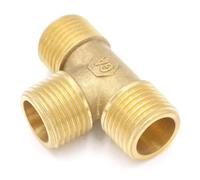 1/2" Equal Male Tee 3 Ways Brass Pipe fitting Connector for water fuel gas
