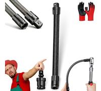 1/2 Flexible Shaft Extension Extender Torque Socket,360° Bendable Spanner Extender Torque Socket, Heavy Duty Wrench Extender Tool,1/2 Extension Bar for Automotive Repair & Tight Spaces (250mm+Adapter)