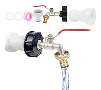 1/2" IBC 1000 litres Accessoires Robinet D'écoulement Accessoire Réservoir, Robinet Cuve Alliage de Zinc, Raccord IBC Reservoir Raccordement, Bouchon Accessoires Adaptateur pour Réservoir d'eau