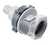 1/2"ID Valved Bulkhead Hose Barb,3/8"High- Quick Disconnect Coupling, Panel Mount Fluid Fitting,Leak-Free &Tool-Free