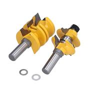 1 / 2 Inch Shank Router Bit | Adjustable Wood Milling Cutter with Minimized - Backlash Design | CNC Router Bits for MDF / Plywood / Hardwood | 2 Pack with Gaskets & Storage Box