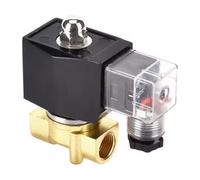 1/2" IP65 Waterproof Brass Solenoid Valve with LED Power Indicator 220V/24V Normally Closed Valve 24VDC 1/2"