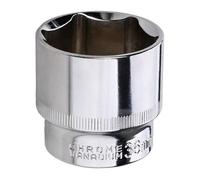 1/2” Large Hex Socket ABKS-36mm | Chrome-Plated Steel, Anti-Rust | Compatible With Ratchet Wrenches, Hand Tool For Automotive Repair, Truck & Heavy Vehicle Maintenance