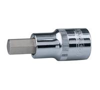 1/2" Llave de vaso con punta para tornillos con encastre hexagonal CHROMEplus, corta, 24 mm