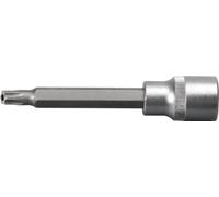 1/2" Llave de vaso con punta para tornillos Torx con orificio frontal, larga, TB50