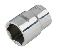 1/2" Llave de vaso hexagonal STAINLESS STEEL, 12 mm