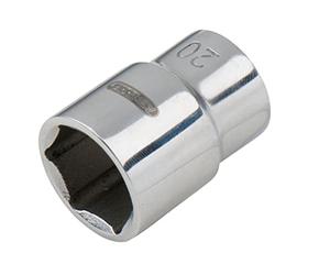 1/2" Llave de vaso hexagonal STAINLESS STEEL, 21 mm