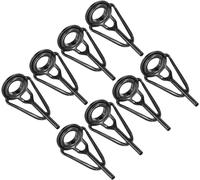 1.2 Mm Fishing Rod Tip Repair Kit,8pcs Stainless Steel Mast Ring Guide Replacement For Saltwater Freshwater Fishing,Black