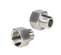 1/2 "NPT femelle à mâle M10 12 1/8" 1/4 "3/8" BSP NPT douille réductrice hexagonale 304 adaptateur en acier inoxydable haute pression(M10X1 MALE_FEMALE TO MALE)