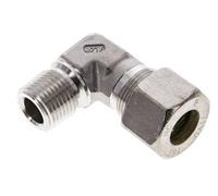 1/2'' NPT mâle x 16S Raccord à compression coudé à 90 degrés en acier inoxydable 400 Bar DIN 2353