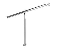 1/2 pas d'escalier Stair Stade Tourrail Rail en acier inoxydable for usage intérieur/extérieur métal Rails à main bien polis ajustable Outils de bricolage(Silver 2 step)