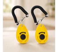 1/2 pcs Clicker ovale Aide à l'entrainement pour chiens, sangle de poignet clicker en plastique