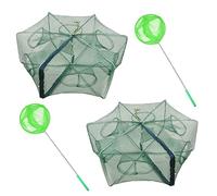 1/2 pcs Pêche Piège à Appâts Pliable Crabe Écrevisses Poisson Vairon Crawdad Crevettes Net Cast Portable