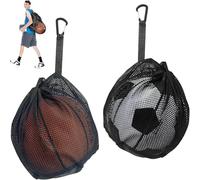1/2 Pcs Sac à dos de basket-ball portable avec cordon de serrage, sac de rangement en maille, sac de football, volley-ball, sac de sport de plein air