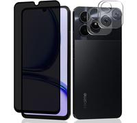 [1+2 Pi¿¿ces Verre Tremp¿¿ pour Realme C53 Anti-Espion Protection ¿¿cran + Cam¿¿ra Verre Tremp¿¿,9H Duret¿¿ Privacy Film Protecteur D'¿¿cran pour Realme C53