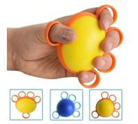 1/2 pièces Balle de renforcement de la force de préhension, étireur de doigts, entraîneur de force des bras et des mains. Balle de tennis en PU éponge, balle de préhension des doigts jaune,Combinaison