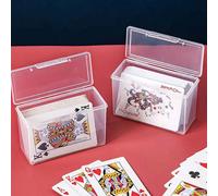 1/2 pièces Boîte transparente de rangement de cartes, contenant de poker clair, boîte de pont de jeu de plateau, boîte de rangement d'organisateur de tiroir à domicile, outil d'organisation 2 pièces,1