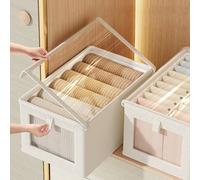 1/2 pièces Boîtes de rangement pliables en tissu avec/sans fenêtre visible, Contenants de rangement de type tiroir maison pour l'organisation des jeans L,M,S,XL,XXL,2 pièces-M,2PCS-L,2 pièces-XXL,2 pi
