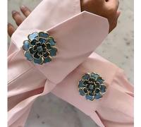 1/2 pièces Boutons de manchette Camélia, boutons de chemise de haute qualité à la mode en acrylique, accessoires strass DIY, boutons de bijoux en diamant, épingles de broche, boutons de manchette flor