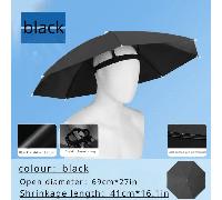 1/2 pièces Chapeau parapluie pliable mains libres avec protection UV - Couverture par tous les temps pour la pêche, la randonnée, le camping, les aventures en plein air et agricoles - Portable et poly
