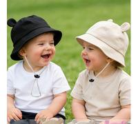 1/2 pièces Chapeau seau pour nouveau-nés, tout-petits et enfants, chapeau seau réglable pour l'extérieur, chapeau de soleil décontracté pour filles et garçons 6-12M,1-2Y,3-6MUnicolorePolyester