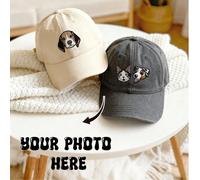 1/2 pièces Chapeaux de soleil unisexe personnalisés avec lettres anglaises multicolores, peuvent imprimer n'importe quel visage sur le chapeau, casquettes de baseball photo personnalisées et casquette