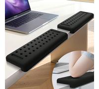 1/2 pièces Coussin d'accoudoir de bureau flexible, coussin de bord de bureau en forme de L, soutient les coudes, les poignets et les avant-bras, matériau en mousse à mémoire de forme premium à rebond 