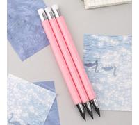 1/2 pièces Crayons rose infini, crayons éternité sans taille, stylos kawaii sans encre illimités, fournitures d'art, papeterie scolaire avec pointe, gomme, rentrée des classes Taille Unique,2 paquets,