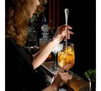 1/2 pièces Cuillère à mélanger extra longue en acier inoxydable - 29,7 cm/11,7 pouces, Mélangeur de cocktail et de thé glacé professionnel - Lavable au lave-vaisselle, Poli miroir - Convient pour les