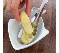 1/2 pièces Cuillère de cuisine durable en acier inoxydable, idéale pour écraser l'ail et le gingembre - parfaite pour un écrasement manuel efficace des aliments et une préparation rapide des repas en 