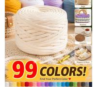 1/2 pièces Fil de T-shirt, rouleau large de 300g ± 20g, fil de tissu en polyester doux de 2cm de large, convient pour le crochet et le tricot, sacs DIY, coussins, poupées, couvertures, pantoufles et p