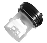 1/2 pièces, filtre à tamis, bouchon de vidange, couvercle de pompe de drainage, filtres compatibles avec les pièces de rechange for lave-linge M&i&d&e&a H&a&i&er(Black 1PCS)
