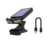 1/2 pièces Lampe solaire à clipser LED pour jardin, mur, cour, camping et éclairage étanche