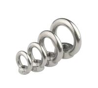 1-2 pièces M3 M4 M5 M6 M8 M10 M12 304 écrous à œil de levage en acier inoxydable/anneau de vis boulon à œil écrou d'accrochage vis à œillet(Eye Nut,M4 x2pcs)