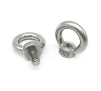 1-2 pièces M3 M4 M5 M6 M8 M10 M12 M14 M16 M18 M20 304 écrous à œil de levage en acier inoxydable vis anneau boulon à œil anneau écrou d'accrochage vis(Eye bolt,M6 2PCS)