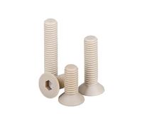 1-2 pièces M3/M4/M5/M6/M8/M10 vis ignifuge à tête enfoncée et douille hexagonale en polyétheréthercétone isolé et résistant à la chaleur, M4x20mm