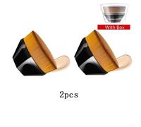 1/2 Pièces Pinceau De Maquillage Magique Poudre Fard À Joues Brosse Fond De Teint Professionnel Pinceau De Maquillage Grands Cosmétiques Maquillage De Base Souple.With Box -2pcs.