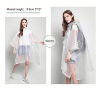1/2 pièces Poncho de pluie imperméable pour adultes, imperméable léger et portable avec capuche coupe-vent, équipement de pluie unisexe pour l'extérieur, peut être utilisé comme housse de pluie pour s
