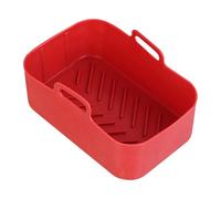 1/2 Pièces Pot En Silicone Pour Ninja Friteuse À Air Double 8QT, Air Fryer Paniers En Silicone, Antiadhésif Micro-ondes Accessoires, Bleu/Rouge/Gris