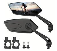 1/2 pièces Rétroviseur de vélo réglable et rotatif, miroir réflecteur grand angle, convient pour le cyclisme, le scooter électrique, les sports de plein air 1 à gauche,Une paire (une de chaque côté),1