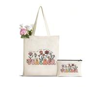 1/2 pièces Sac fourre-tout et sac de maquillage thème enseignant, cadeau d'appréciation pour les enseignants, convient aux enseignants, aux amis, à la rentrée scolaire et à la fête des enseignants Tai