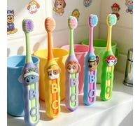 1/2 pièces/set Brosse à dents Pat'Patrouille à poils souples, outils de toilette, brosses à dents pour femme et homme, dessin animé anime Chase Skye Polypropylène