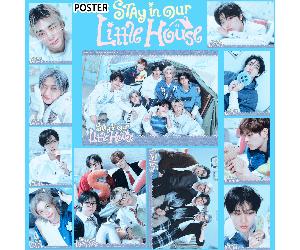 1-2 pièces /Skz/STAY Affiche, "Reste dans notre petite maison" Affiche, Affiche de produits dérivés de concert de célébrités, Affiche autocollante, Affiche avec colle de support, Peut être collée sur 