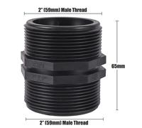 1/2 po 3/4 po 1,5 po 2,5 po 2,5 po raccord de connexion gaine mâle mâle adaptateur isocèle connecteur d'eau d'irrigation agricole connecteur de couplage #B
