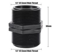 1/2 po 3/4 po 1,5 po 2,5 po 2,5 po raccord de connexion gaine mâle mâle adaptateur isocèle connecteur d'eau d'irrigation agricole connecteur de couplage #C