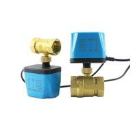 1/2 pouce à 2 pouces AC 220V DC 12V24V normalement fermé 2 fils 1 commande robinet à tournant sphérique électrique en laiton for eau/huile/Air remplacer l'électrovanne 1 pièces (Size : 1/2", Color :