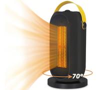 1/2 radiateur soufflant à économie d'énergie radiateurs électriques en céramique 3 modes dont chaleur basse, chaleur élevée et vent uniquement radiateur silencieux PTC thermostat de salle de bain 1500