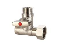 1/2 ''robinet à bille té Type laiton plaqué Joint lâche connecteur de raccord de tuyau épais for robinet d'eau(B2)